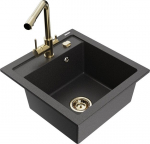 Graniidist k&ouml;&ouml;givalamu Mexen Vito segisti ja sifooniga, Black granite+Gold