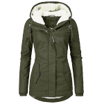 (xxxL-Army Green) Naiste mood soe mantel jakk V&auml;lisr&otilde;ivad karusnahaga vooderdatud kraavi Talvine soe kapuutsiga Parka mantel Naiste kapuuts kleit Naiste riided
