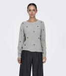JDY naiste pullover 15335454*01, helehall/must