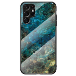 &bdquo;Marble&ldquo; K&otilde;va silikoon (TPU) kaaned - sinine (Galaxy S22 Ultra 5G)