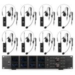 PD528B UHF juhtmevaba mikrofoni komplekt 8 korpuse mikrofoniga