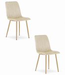 2 tooli komplekt Leobert Lava, liiva/pruun
