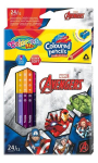 V&auml;rvilised pliiatsid koos teritajaga Colorino Marvel Avengers, kolmnurksed, 12 tk. /24 v&auml;rvi