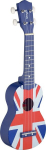 Sopran ukulele + &uuml;mbris Stagg US UK-FLAG
