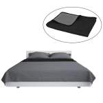 vidaXL kahepoolne tepitud voodikate, hall ja must, 170 x 210 cm