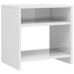 vidaXL &ouml;&ouml;kapid 2 tk, k&otilde;rgl&auml;ikega valge 40 x 30 x 40 cm, puitlaastplaat