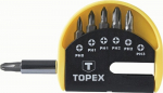 Kruvikeeraja otsikute komplekt Philips Topex, ristpeaga,7tk