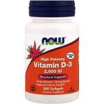 Toidulisand Now Vitamiin D-3 2000 IU, 240 kapslit