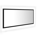 vidaXL LED vannitoa peeglikapp, must, 100x8,5x37 cm, akr&uuml;&uuml;l