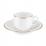 Espresso tass 100 ml alustassiga Plus Gold Villa Italia