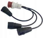 Vooluadapter 1 x 32a 3x230v ip44 pikendusjuhe kolmik 3x1,5 kumm