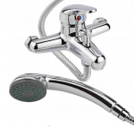 Seinale paigaldatav vanni- ja du&scaron;isegisti, vanni- ja du&scaron;ikraan, kroomitud komplekt