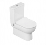 Kompaktne WC-pott VIBA MILA RIMLESS koos bideega ja soft-close istmega, valge