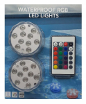 Rgb 10 led basseini tiigi purskkaevu tiigi valgustus veekindel 2 tk