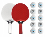 Lauareketikomplekt Point School Red/white + 10 palli