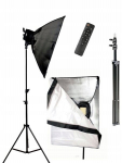 Steiner Led lambikomplekt 80w = 800w 3200-5500k dimmer softbox statiiv 215cm