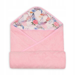 Beebir&auml;tik kapuutsiga, BabyMatex, 100x100 cm, roosa