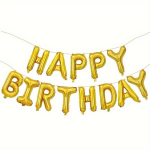 &Otilde;hupallide komplekt &bdquo;Happy Birthday&ldquo; (kuldne)