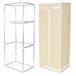 Tekstiilist riidekapp riiulitega riiete, jalan&otilde;ude, r&otilde;ivaste jaoks, kokkupandav mahukas garderoobikapp