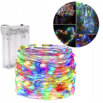Megashop traatvalgustid patareidel 50 led multicolor j&otilde;ulupuule, kontorisse, koju, akendele 5m 3xaa