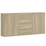 puhvetkapid 3 tk,lisakapp Sonoma tamm, 60 x 31 x 84 cm, tehispuit CFE836850