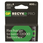 GP ReCyko+ Pro 800mAh AAA/HR03 aku 4-pakk