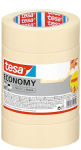 Tesa Economy maalriteip &ndash; mitmek&uuml;lgne teip v&auml;rvimist&ouml;&ouml;deks ilma lahustiteta, 50 m x 30 mm, 5 rulli, beež