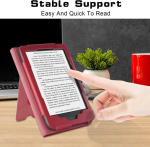 Xuanbeier kaitse&uuml;mbris, &uuml;hilduv Kobo Clara Colour/clara Bw/clara 2e & Tolino Shine Color/shine 5/shine 4 6-tollise e-raamatu &uuml;mbrisega, millel on k&auml;erihm ja automaatne &auml;ratus-/unerežiim, punane