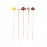 Dekoratiivsed puidust "Sport" s&otilde;rmetoidupulgad 12,5 cm 40 tk., Dekoratyvinės medinės "Sport" pir&scaron;tų lazdelės 12,5 cm 40 vnt.