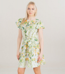 Vero Moda Naiste kleit 10323624*02, valge/roheline