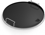 Keraamilise kattega grillplaat kamado joe classic, large big green egg ja teistele sarnastele keraamilistele grillidele, eemaldatava k&auml;epidemega tasapinnaline grillplaat, grillitarvikud, 46,3 x 46,3 x 2,5 cm