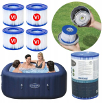 6x Filter filtrid pumbale Lay Z Spa Bestway 60311lay-z-spa t&uuml;&uuml;p Vi