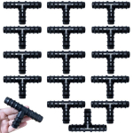 Garden T-liitmik 3/4 tollise vooliku &uuml;hendus T-kujuline vooliku &uuml;hendus aiavooliku &uuml;hendus 20 mm tilkniisutuss&uuml;steemile lilledele, taimedele, murule, maastikule (16 tk)