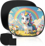 Junebrushs beebi auto p&auml;ikesekaitse, 2 tk, uv-kaitsega auto p&auml;ikesekaitse, 44 x 36 cm, auto akna p&auml;ikesekaitse, k&uuml;ljeaken armsate loomamotiividega