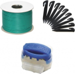 Genisys robotniiduki pikenduskomplekt, traadid, vaiad, klambrid, &uuml;hilduvad Husqvarna Automower robotniidukiga, piirdekaabli konksu pistik - Hq 2024, komplekt: 250 m + 200 H + 10 V