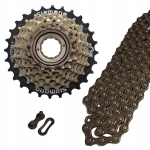Shimano Mf-tz500-7 7-k&auml;iguline vabajooksupakk 14-28t + Pyc keti komplekt