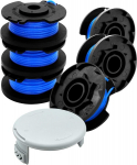 Rohutrimmeri niit ryobi jaoks, 6 tk poolid ryobi one+ 18v 24v 40v rohutrimmerile koos poolikaanega, asendus ac14rl3a, pikkus 3,35 m, l&auml;bim&otilde;&otilde;t 1,6 mm