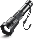 Asort led taskulamp &uuml;limalt ere 40 000 luumenit, usb laetav, 36 s&uuml;damikuga led, ipx67 veekindel, laetav suumitav taskulamp telkimiseks, matkamiseks ja h&auml;daolukordadeks (26650 aku)
