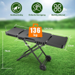 Denmay grillilaua k&auml;ru Weber Q100 Q200 Q300 seeriatele, Enders Urban, Nexgrill, Ninja Woodfire Grill, Pizza Oven, Solo Stove, Burnhard Wayne, ratastega grillialus enamikele kaasaskantavatele grillidele
