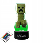 Lambi klaasil uv Creeper Minecraft animafilm led + pult 16 v&auml;rvi