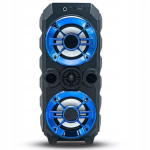 Bluetooth k&otilde;lar akuga 10w (2x 5w 4") karaoke mikrofon komplektis
