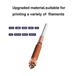 Hysiprui 3d-printeri &uuml;hes t&uuml;kis vasesulamist d&uuml;&uuml;side komplekt mudelitele K1c/ender 3 V3/ender 3 V3 Plus, sisaldab 2 tk 0,4 mm + 1 tk 0,6 mm + 1 tk 0,8 mm messingist t&auml;ismetallist d&uuml;&uuml;se ja kurgutoru