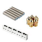 Runcci-yun 5 t&uuml;kki 30 mm pikkusega ekstruuder 1,75 mm teflonist kurgutoru ja 5 t&uuml;kki 0,4 mm messingist ekstruuderi d&uuml;&uuml;si tr&uuml;kipead ja 5 t&uuml;kki k&uuml;tteplokid hotend mk8 makerbot anet a8 3d printerile