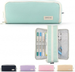 X Sim Fitnessx kolme sektsiooniga pliiatsikarp teismelistele t&uuml;drukutele, suure mahutavusega kirjatarvete pliiatsikott kooli ja kontorisse, puuvillane sinine, pliiatsikarp