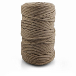 Keerutatud makramee puuvillane n&ouml;&ouml;r 5mm beež Weba