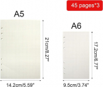 Aomhrek 3 r&otilde;ngaskaust A5 ja A6 t&auml;idetav, ruudulised A6 lehed perforeeritud servaga, r&otilde;ngaskausta vahelehed A5 joontega servaga, A6 paber r&otilde;ngaskaustale A6, 100 gsm t&auml;itevahelehed, 45 lehte (a5)