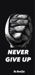 Kiiresti kuivav kahepoolne r&auml;tik &bdquo;Dr.Bacty XL 70&times;140 &ndash; Never give up&ldquo;