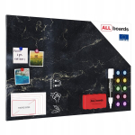Magnettahvel Marmur Czarny 90x60cm turismimagnetitele