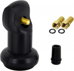 Premium X Single Lnb 0.1 Db digitaalne satelliidi vastuv&otilde;tupea 1 tellijale Lmb Lnc Hdtv Full Hd 3d 4k + 2 F-konnektorit 7.5 mm kullatud