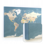 Magnettahvel Canvasboards 90x60 World Map for magnets
